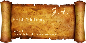 Frid Adrienn névjegykártya